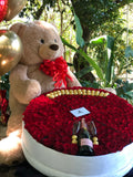 Caja Grande de Rosas Importadas: Big Box of Red Roses