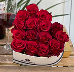 Box Corazon 12 Rosas Importadas