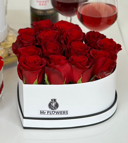 Box Corazon 12 Rosas Importadas