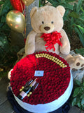 Caja Grande de Rosas Importadas: Big Box of Red Roses