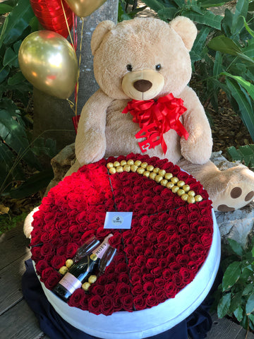Caja Grande de Rosas Importadas: Big Box of Red Roses